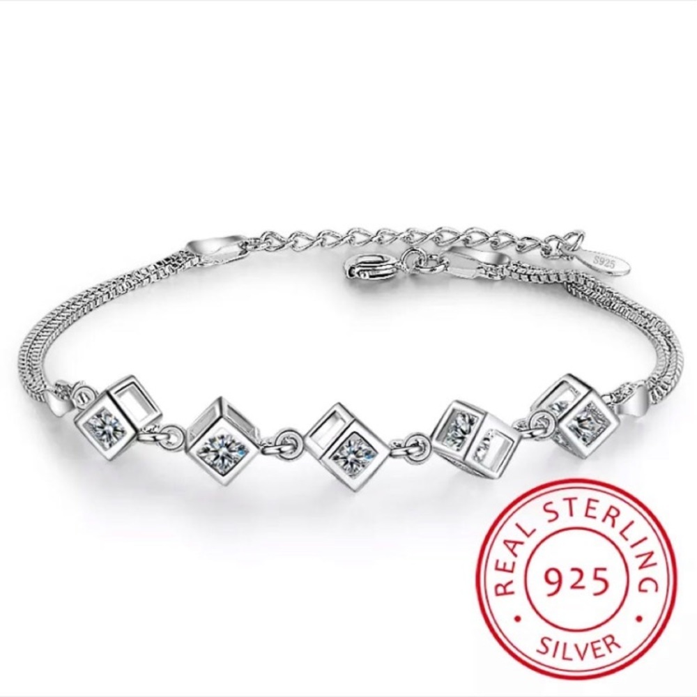 Genuine silver bracelet with Swarovski elements